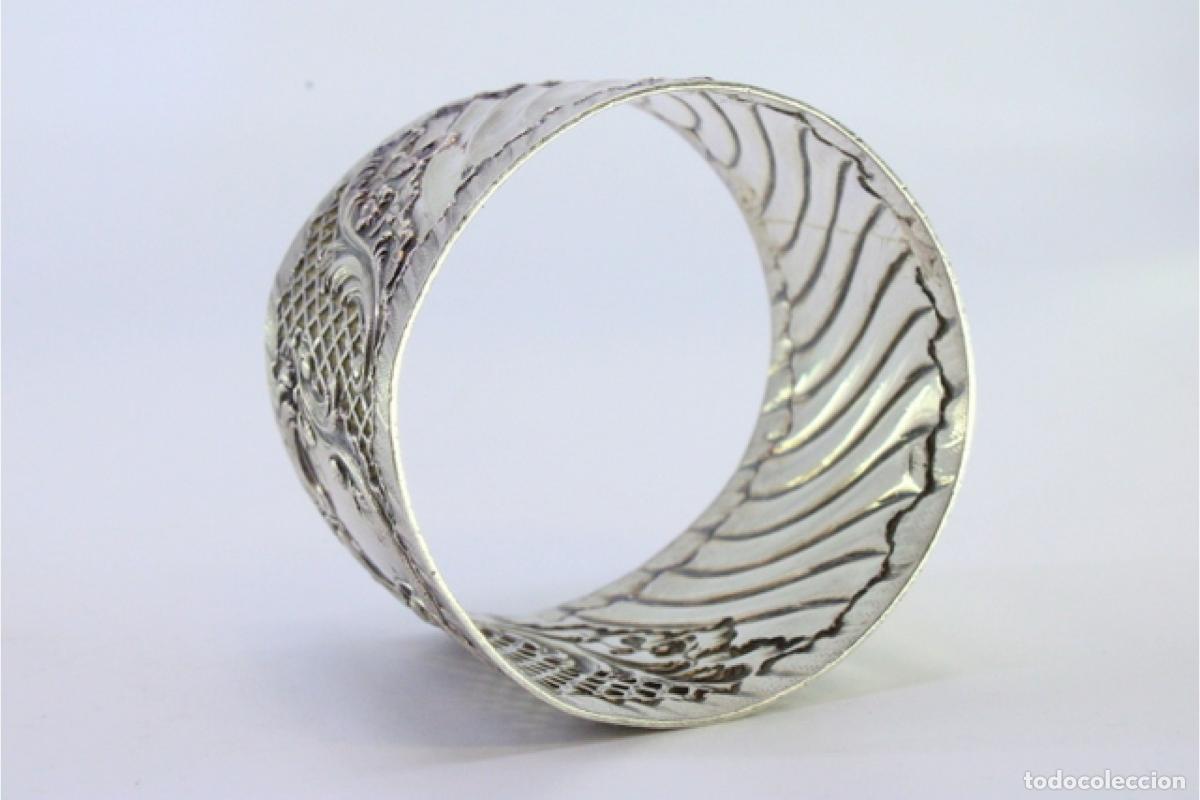 Antig&uuml;edades: Anillo para servilletas de plata - Foto 2