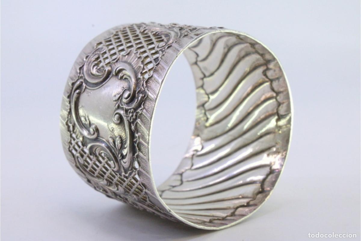 Antig&uuml;edades: Anillo para servilletas de plata - Foto 3