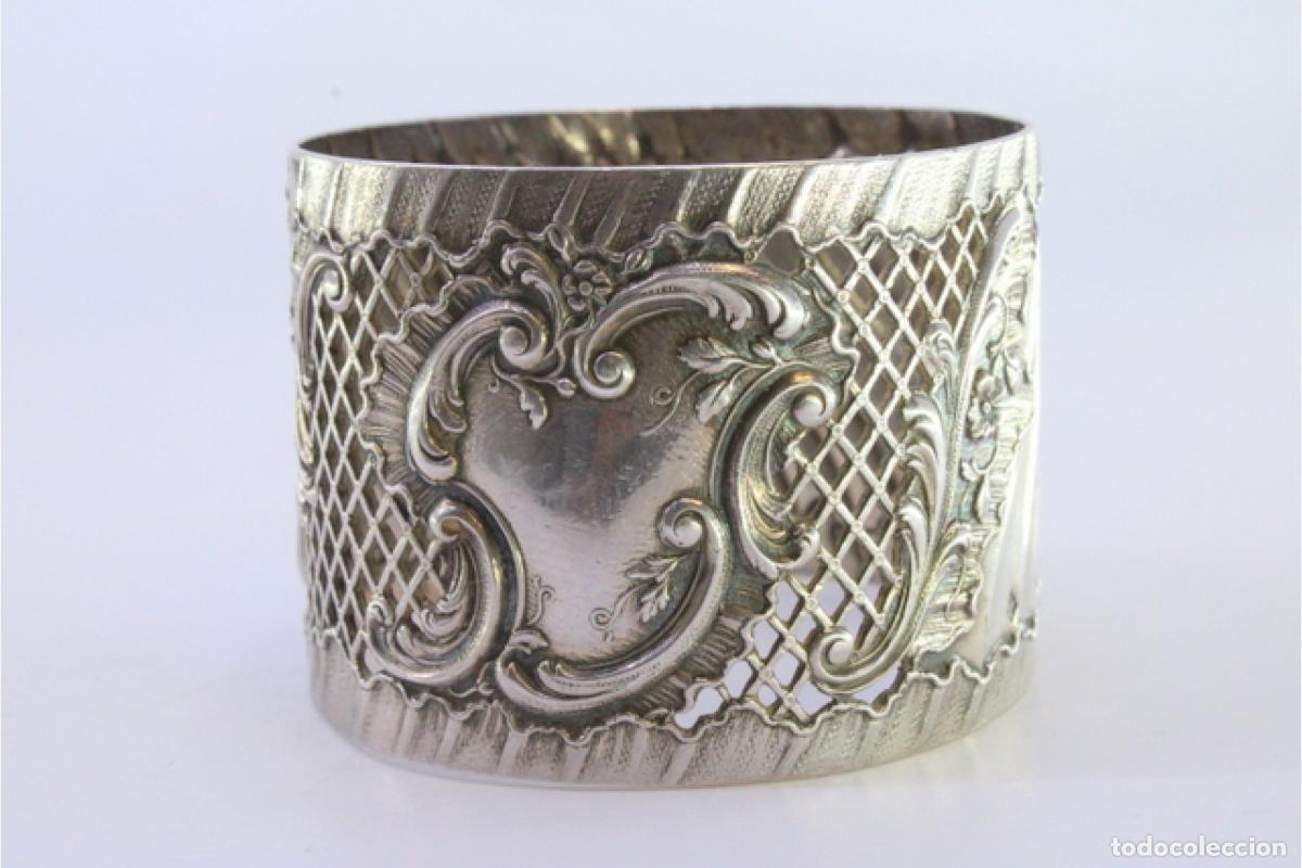 Antig&uuml;edades: Anillo para servilletas de plata - Foto 5
