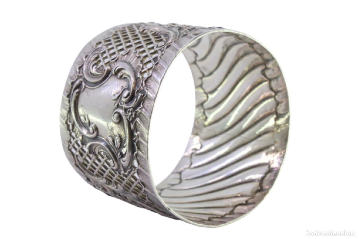 Antig&uuml;edades: Anillo para servilletas de plata - Foto 1