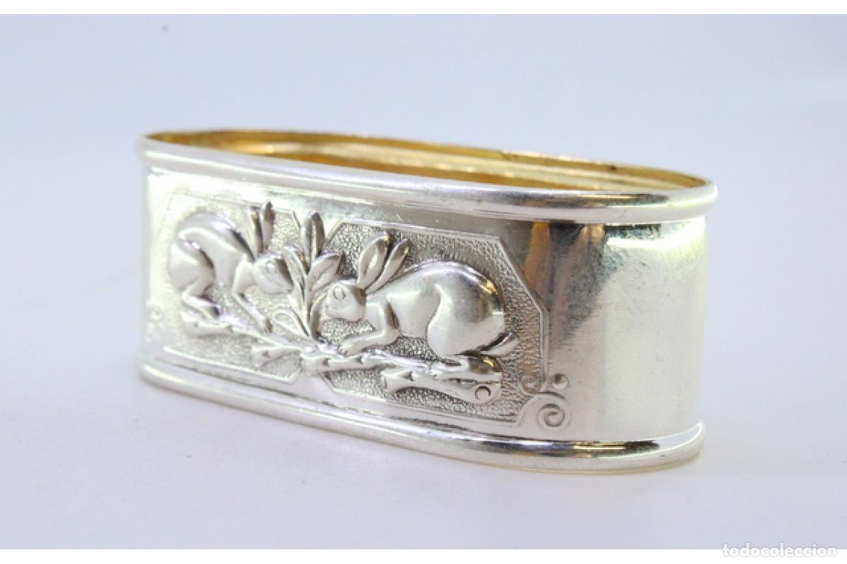 Antig&uuml;edades: Anillo para servilletas de plata - Foto 2