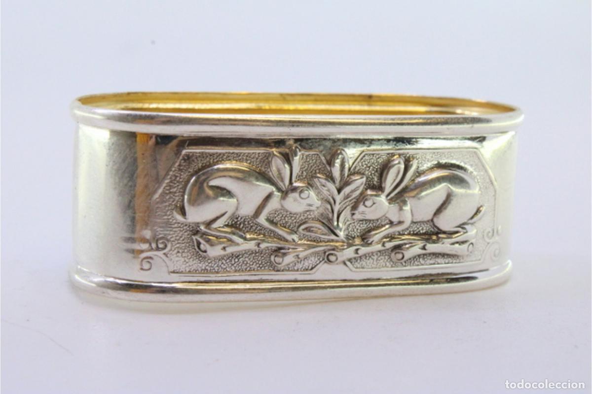 Antig&uuml;edades: Anillo para servilletas de plata - Foto 3
