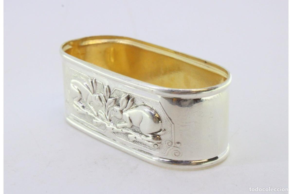 Antig&uuml;edades: Anillo para servilletas de plata - Foto 5