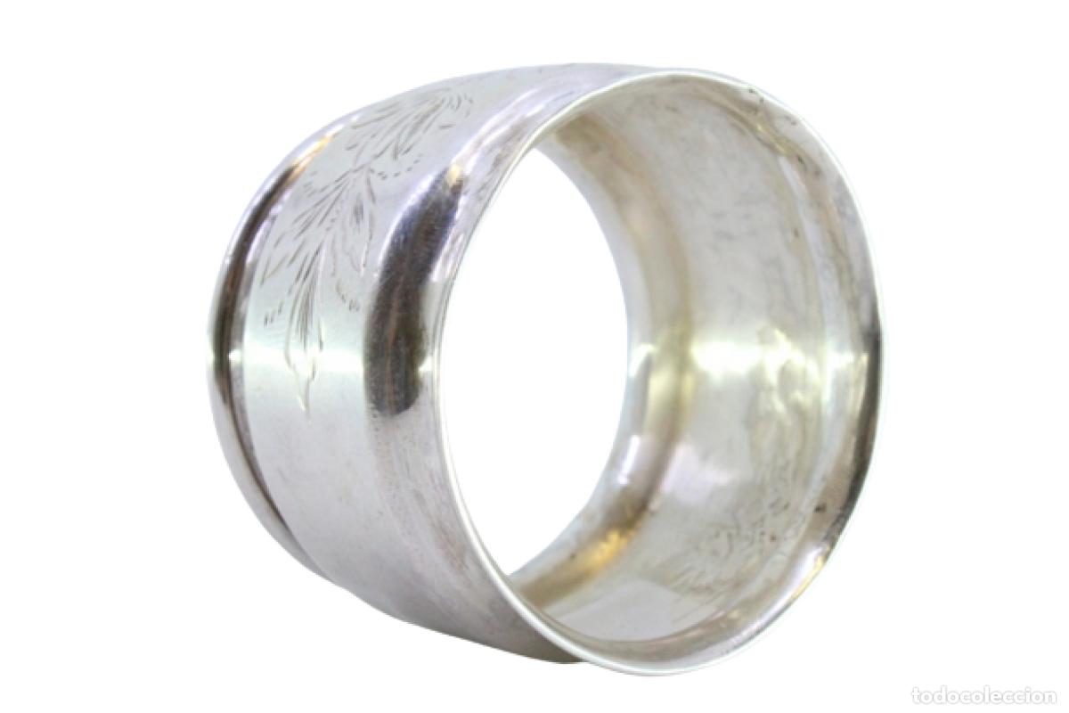 Antig&uuml;edades: Anillo para servilletas de plata - Foto 1