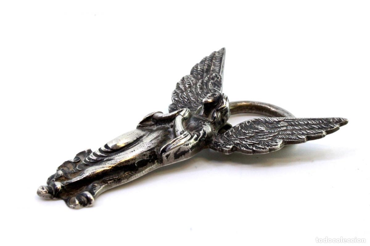 Antig&uuml;edades: &Aacute;ngel guardi&aacute;n en plata - Foto 3