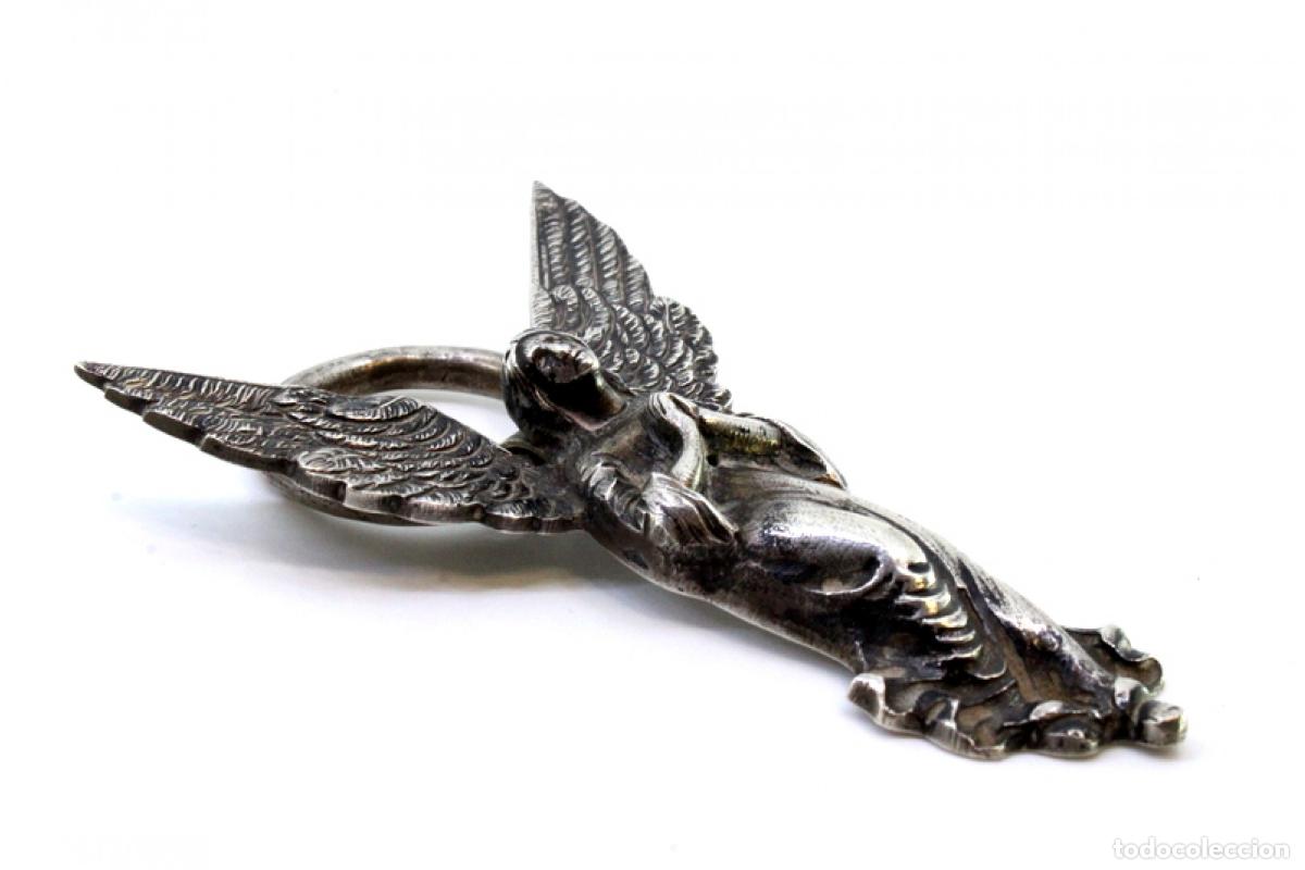 Antig&uuml;edades: &Aacute;ngel guardi&aacute;n en plata - Foto 4