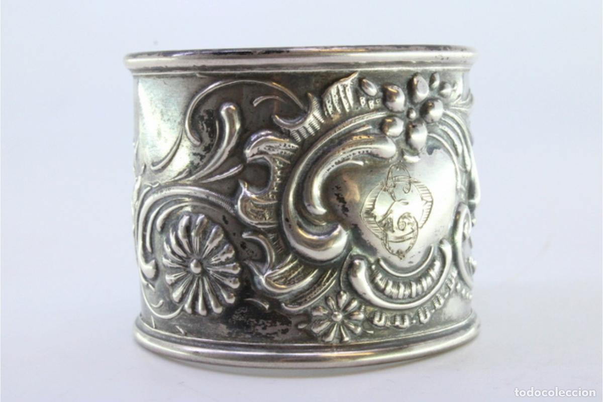 Antig&uuml;edades: Anillo para servilletas de plata - Foto 4