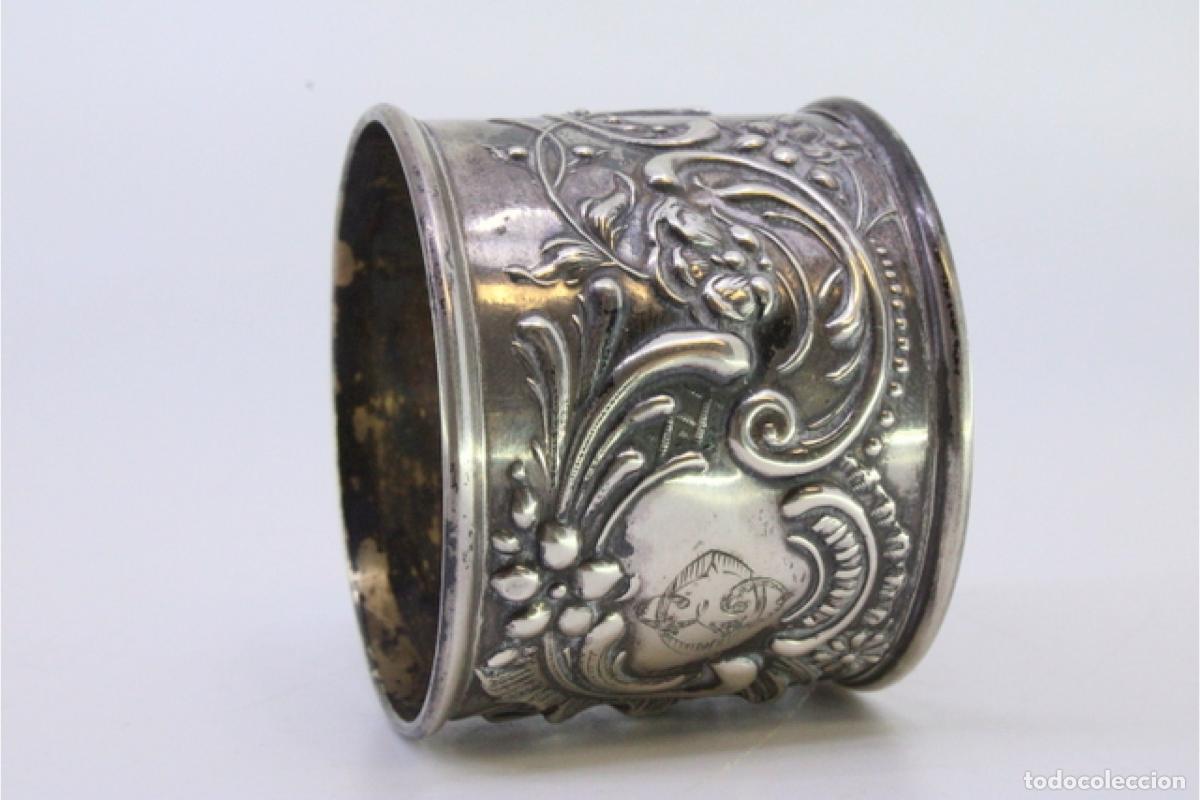 Antig&uuml;edades: Anillo para servilletas de plata - Foto 5