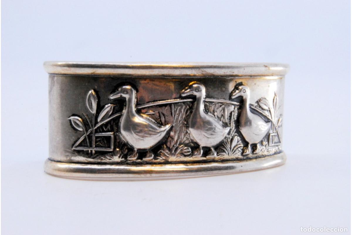 Antig&uuml;edades: Anillo para servilletas de plata - Foto 2