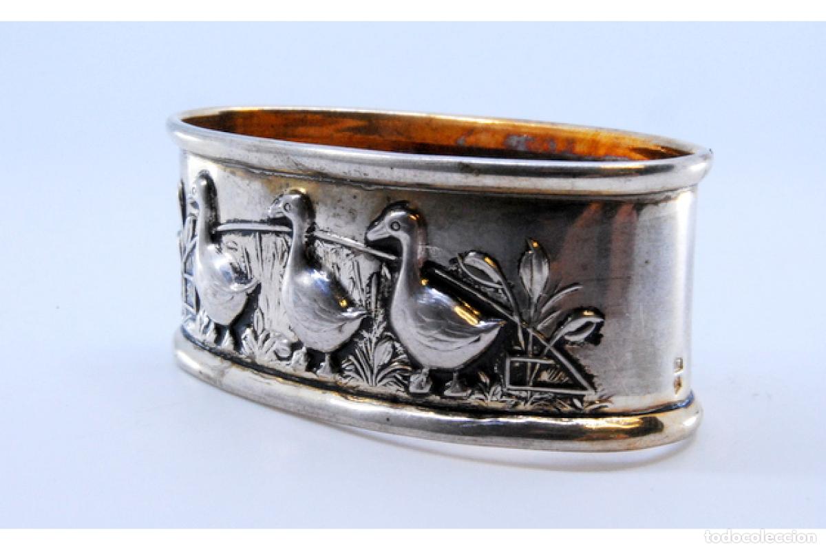 Antig&uuml;edades: Anillo para servilletas de plata - Foto 5