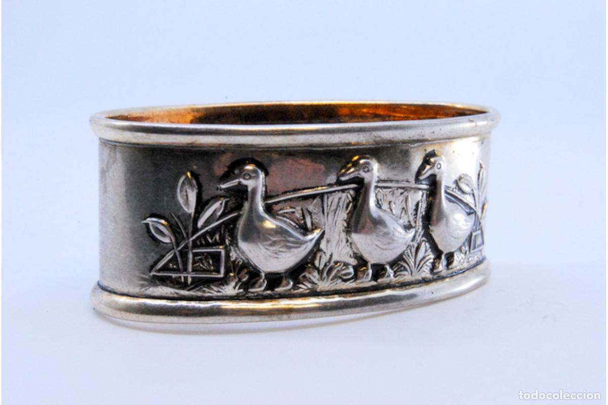 Antig&uuml;edades: Anillo para servilletas de plata - Foto 6