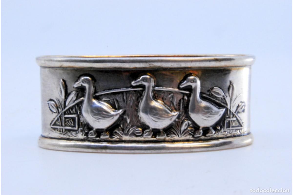 Antig&uuml;edades: Anillo para servilletas de plata - Foto 7