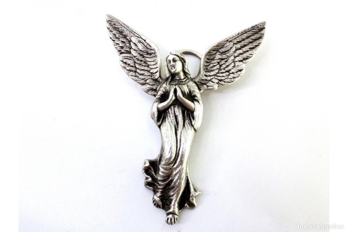 Antig&uuml;edades: &Aacute;ngel guardi&aacute;n en plata - Foto 5