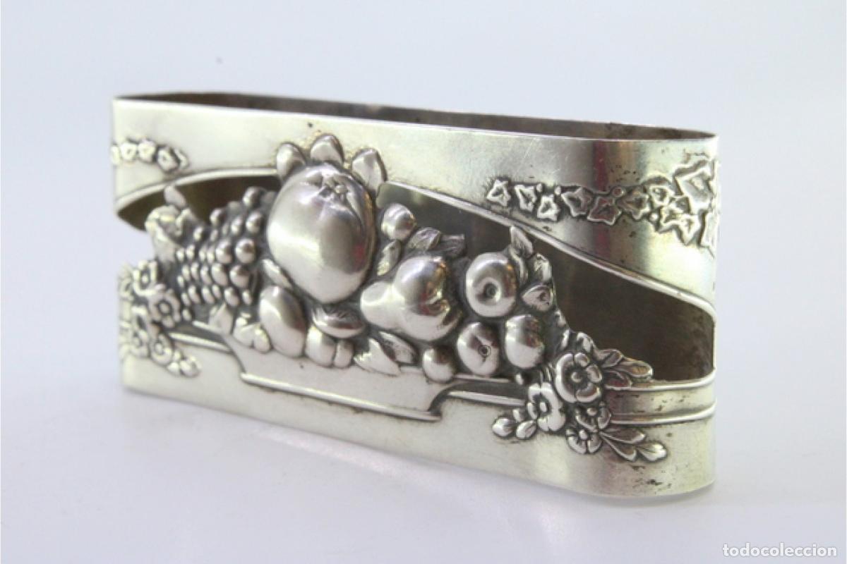 Antig&uuml;edades: Anillo para servilletas de plata - Foto 2