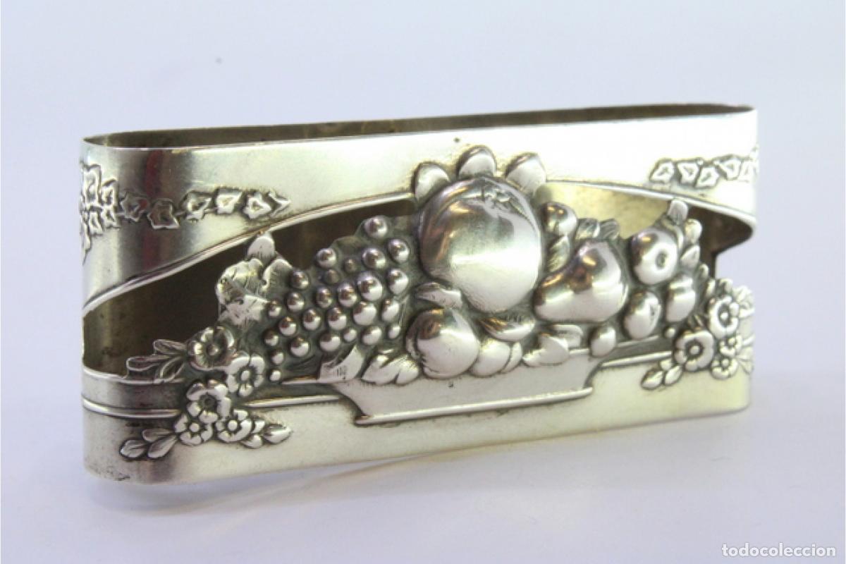Antig&uuml;edades: Anillo para servilletas de plata - Foto 3