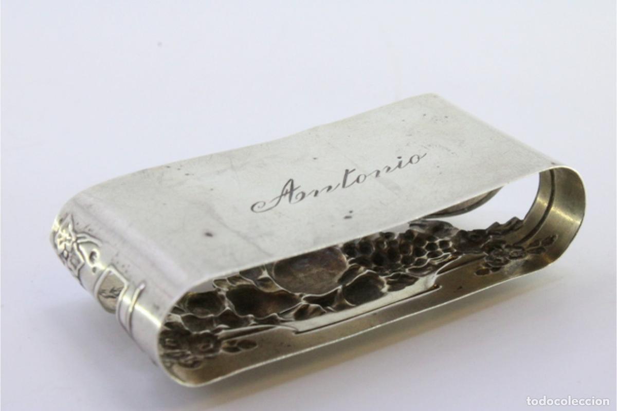 Antig&uuml;edades: Anillo para servilletas de plata - Foto 6