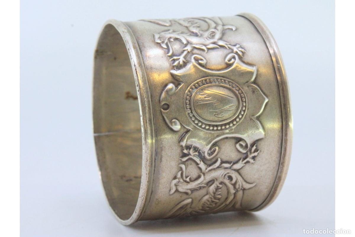 Antig&uuml;edades: Anillo para servilletas de plata - Foto 2