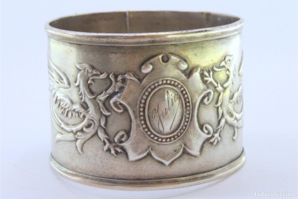 Antig&uuml;edades: Anillo para servilletas de plata - Foto 3