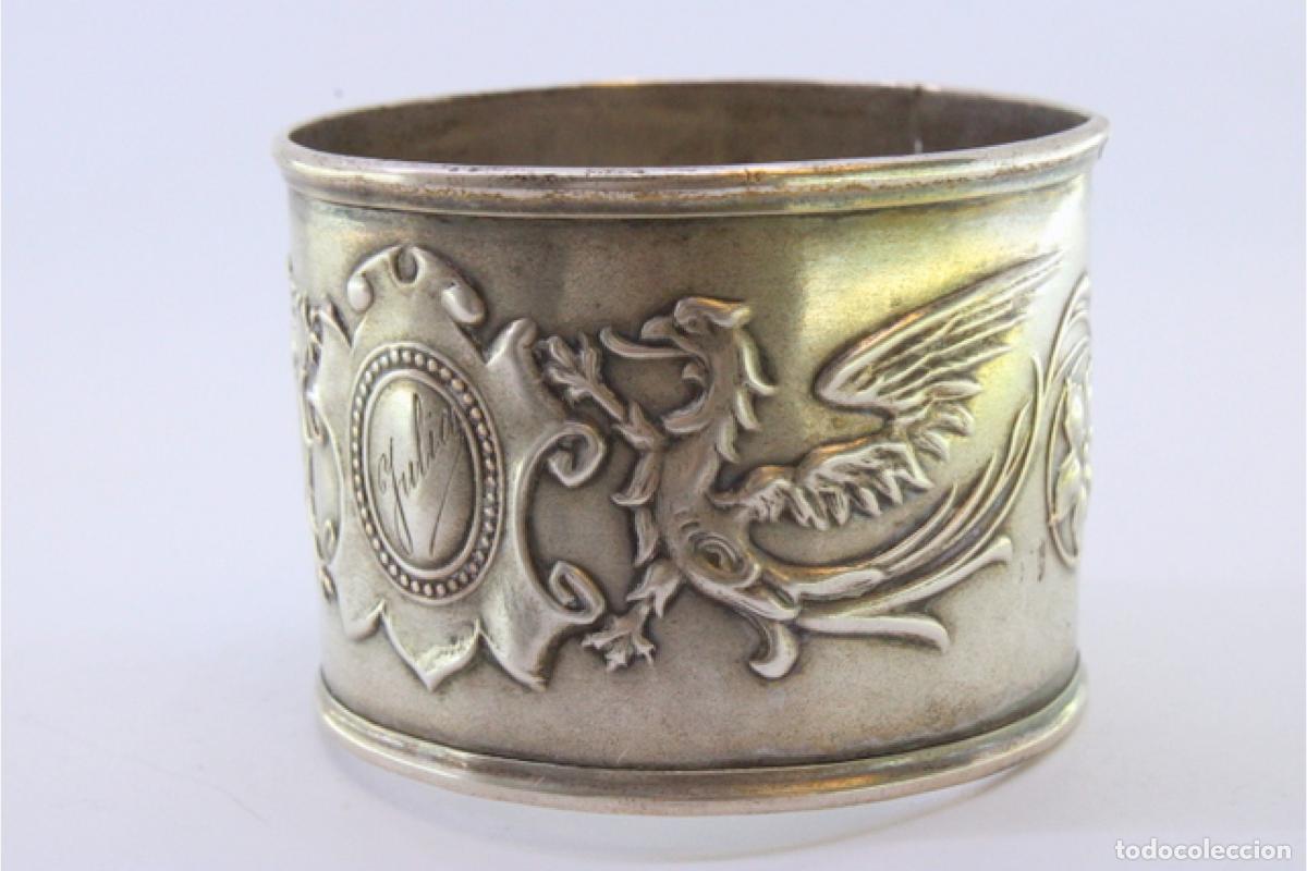 Antig&uuml;edades: Anillo para servilletas de plata - Foto 4