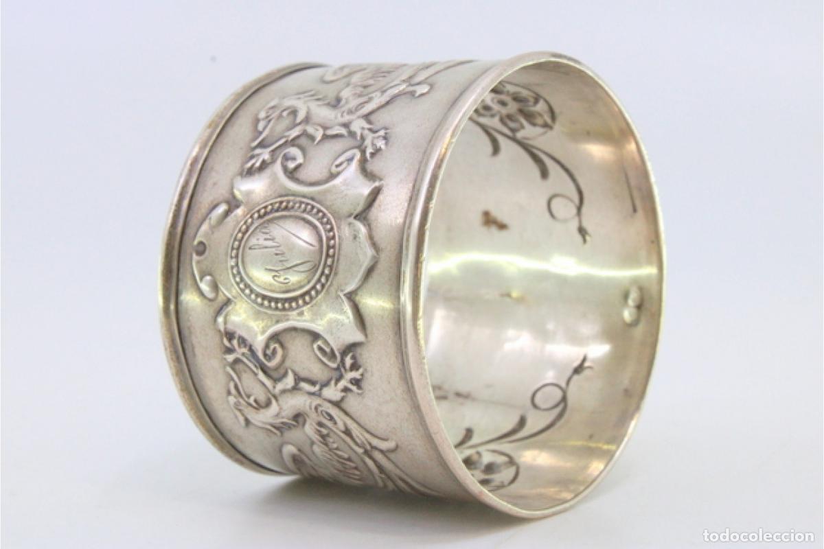 Antig&uuml;edades: Anillo para servilletas de plata - Foto 5