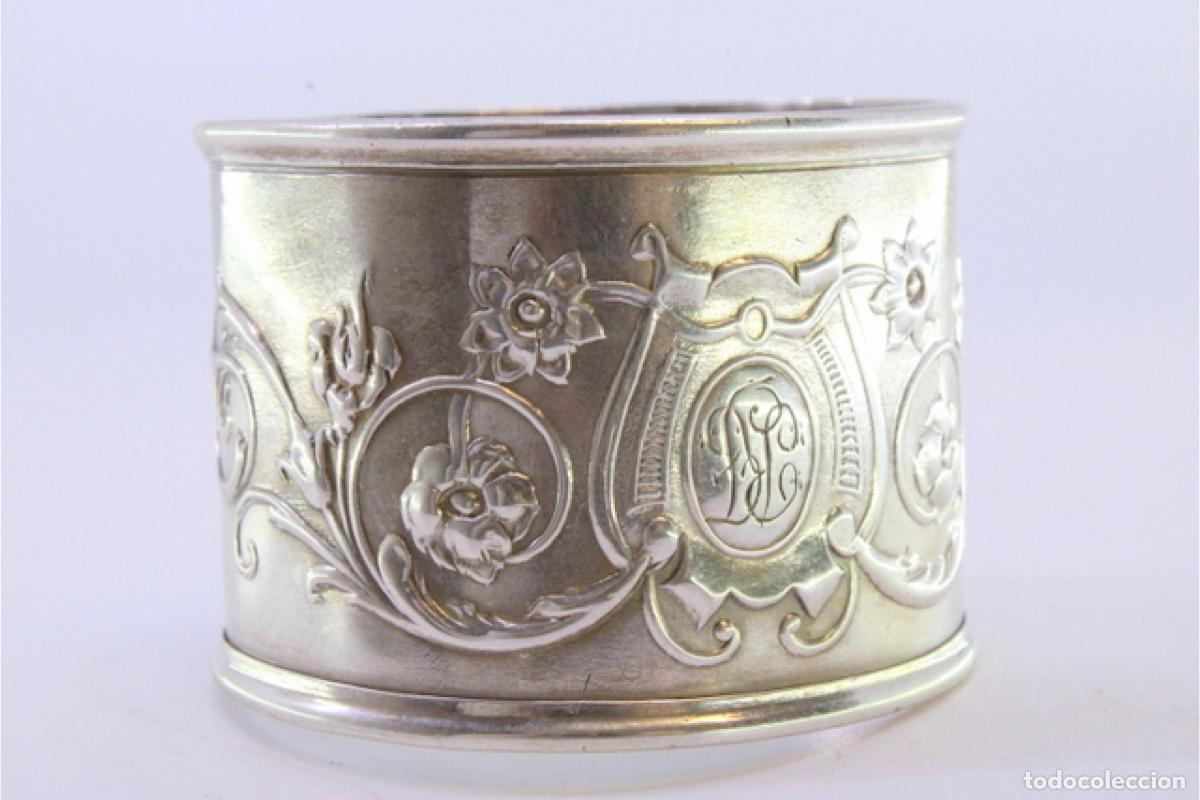 Antig&uuml;edades: Anillo para servilletas de plata - Foto 3