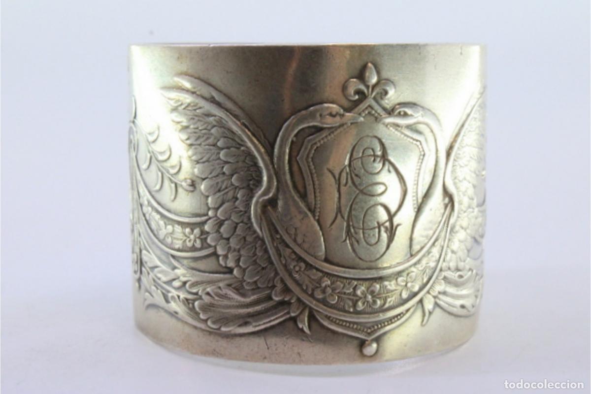 Antig&uuml;edades: Anillo para servilletas de plata - Foto 3