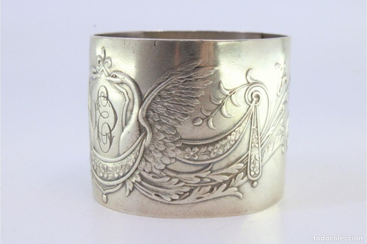 Antig&uuml;edades: Anillo para servilletas de plata - Foto 4