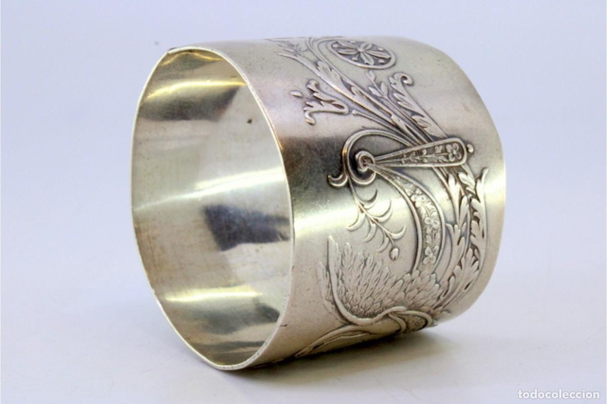 Antig&uuml;edades: Anillo para servilletas de plata - Foto 6