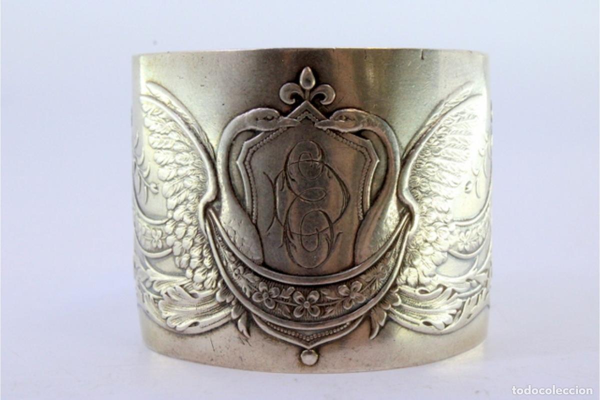 Antig&uuml;edades: Anillo para servilletas de plata - Foto 7