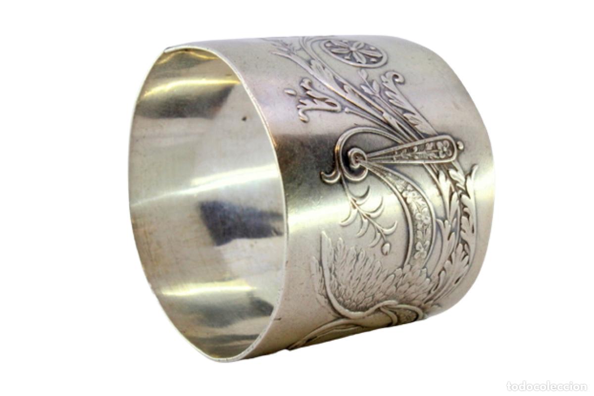 Antig&uuml;edades: Anillo para servilletas de plata - Foto 1