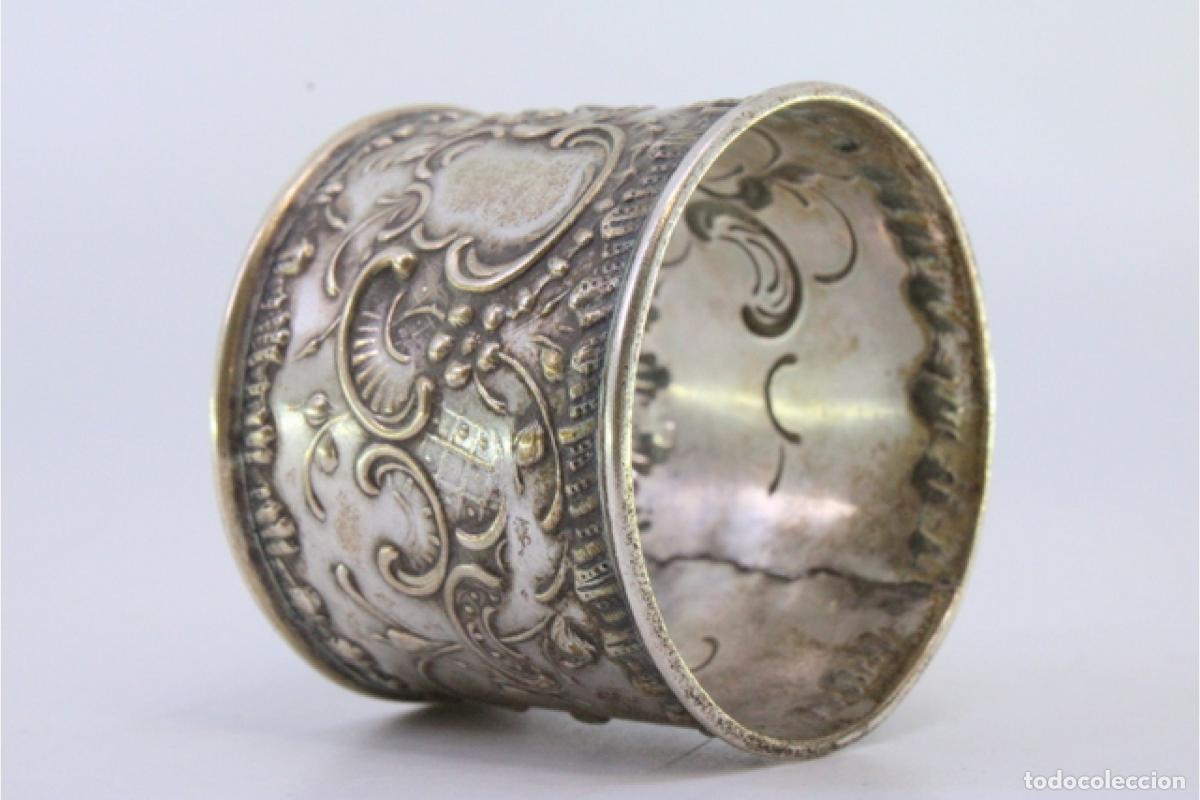 Antig&uuml;edades: Anillo para servilletas de plata - Foto 2