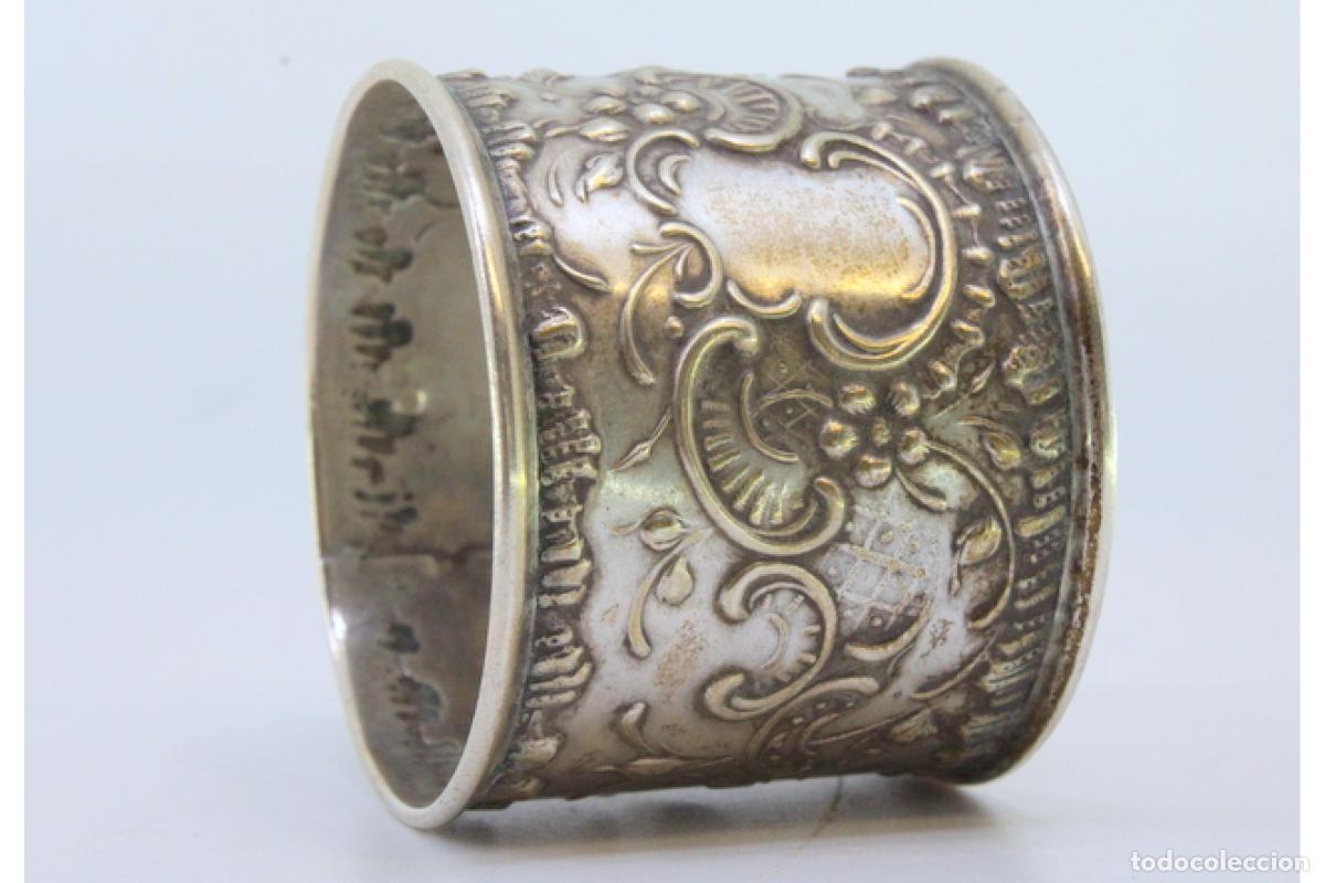 Antig&uuml;edades: Anillo para servilletas de plata - Foto 4