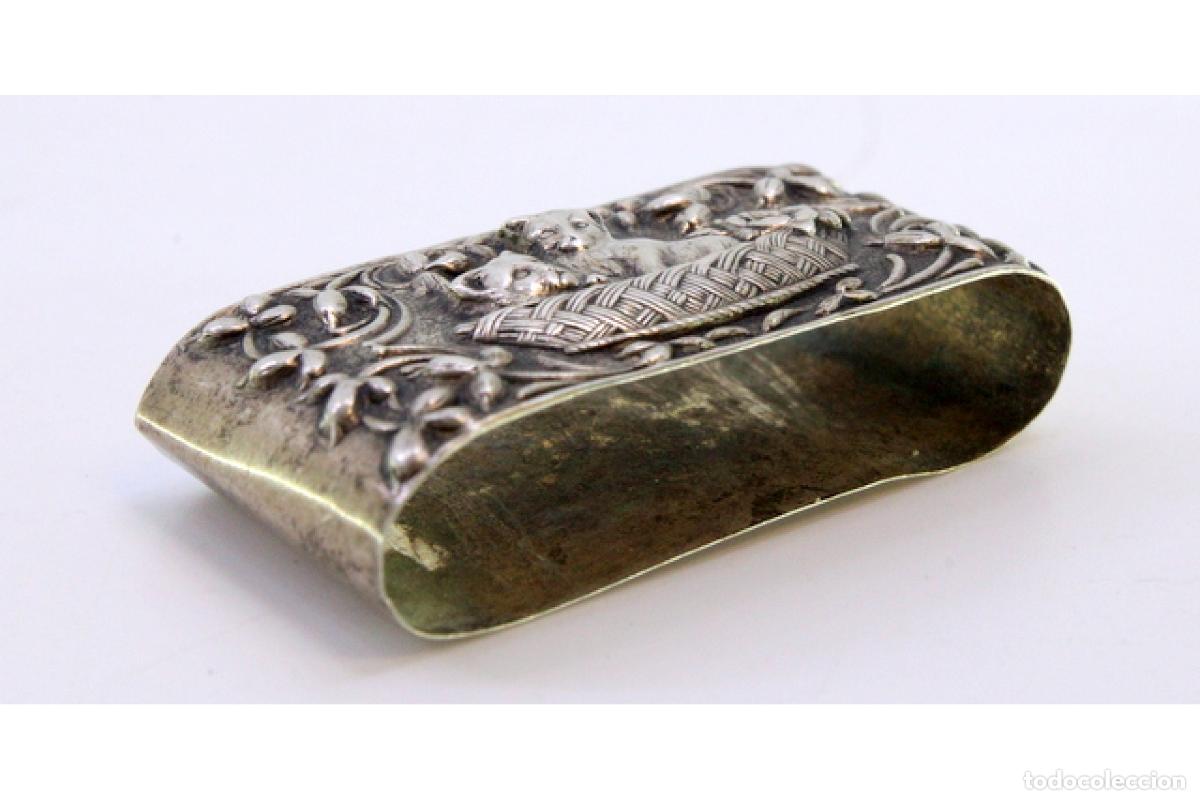 Antig&uuml;edades: Anillo para servilletas de plata - Foto 2