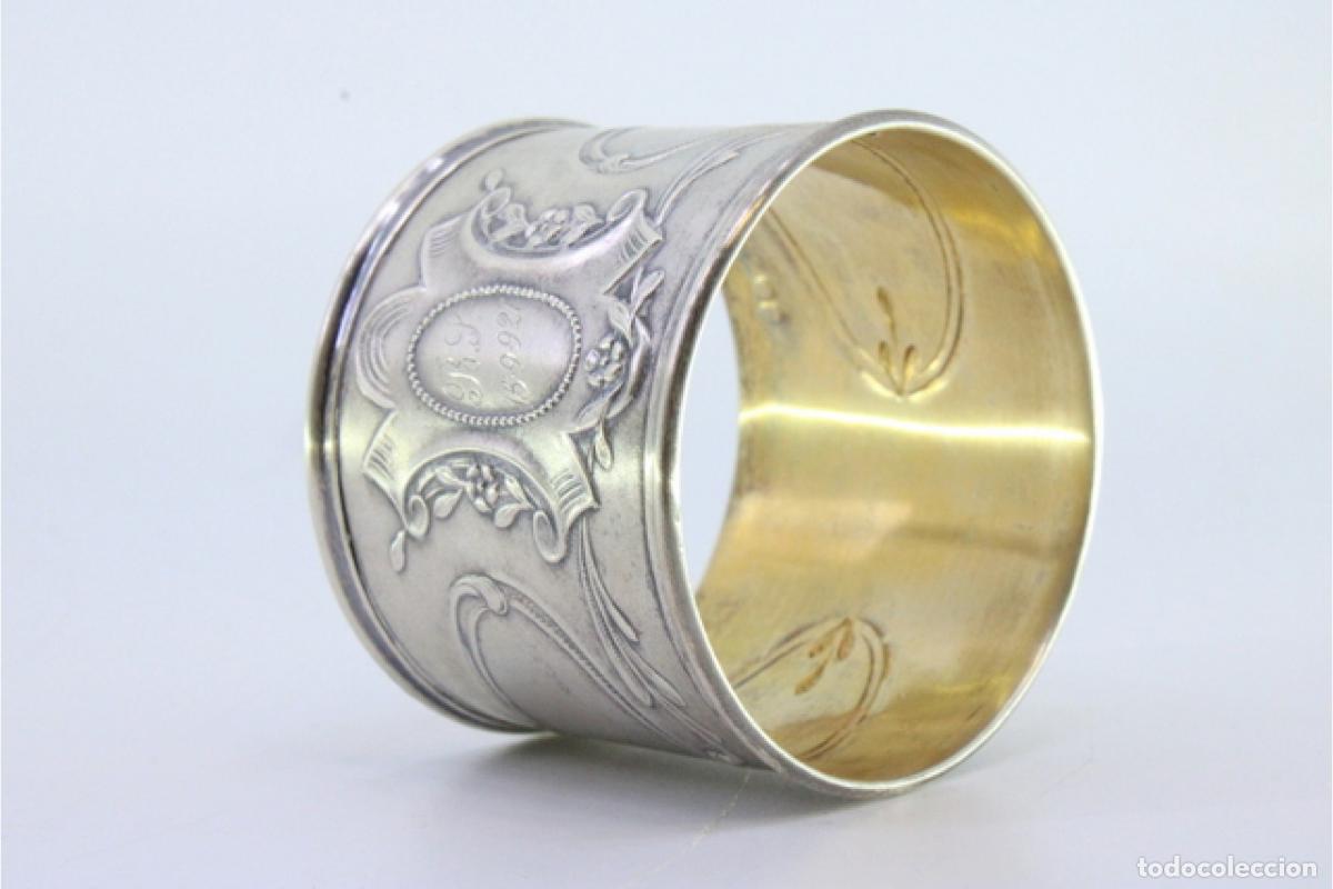 Antig&uuml;edades: Anillo para servilletas de plata - Foto 2