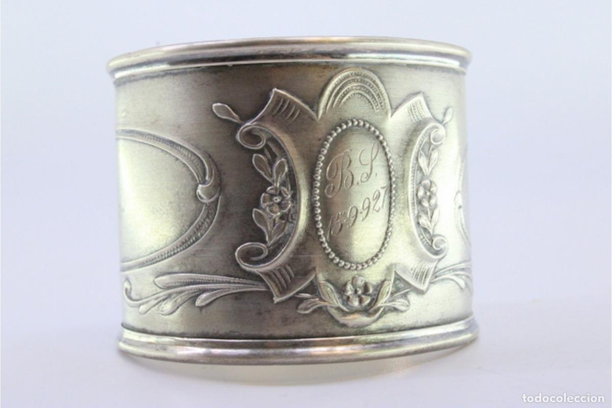 Antig&uuml;edades: Anillo para servilletas de plata - Foto 3