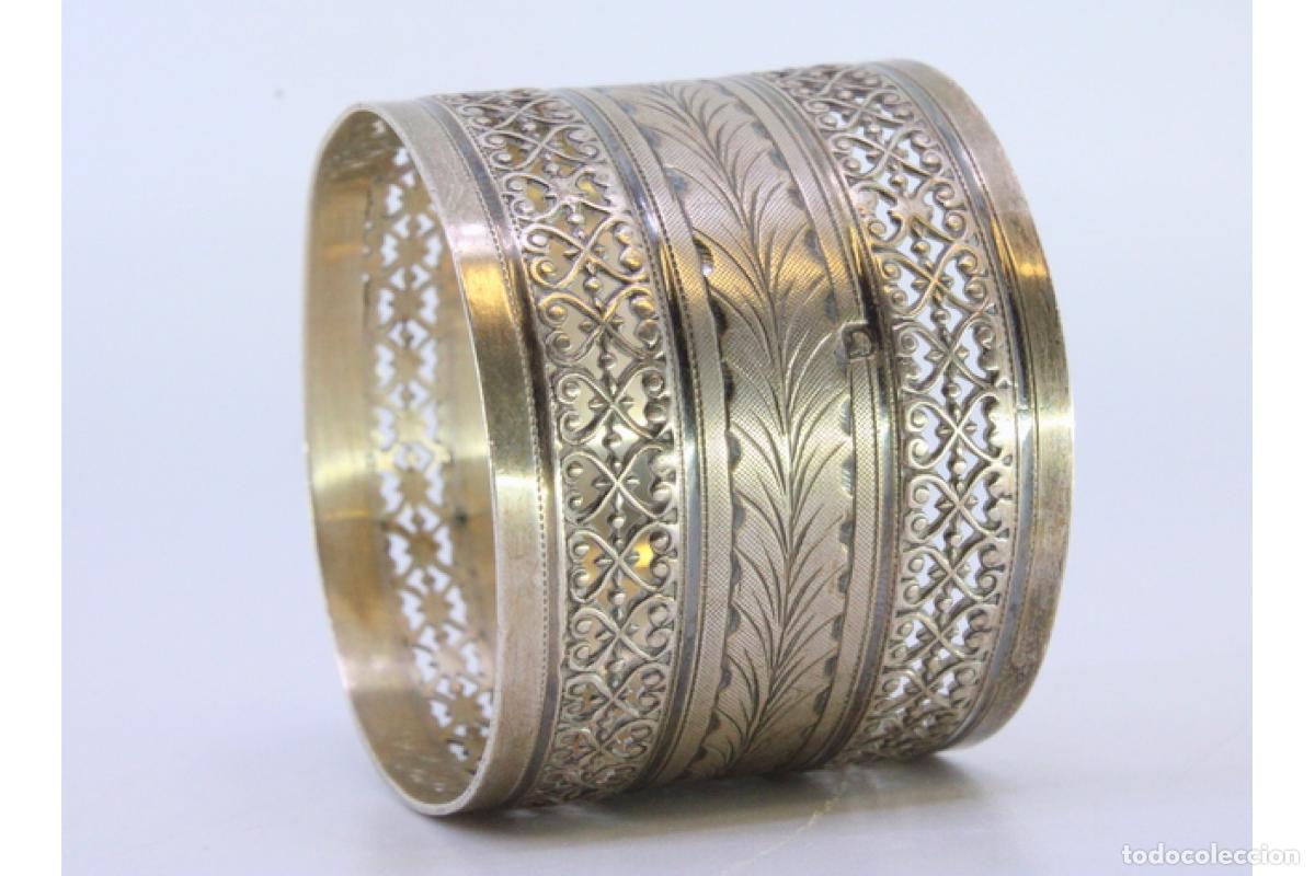 Antig&uuml;edades: Anillo para servilletas de plata - Foto 2