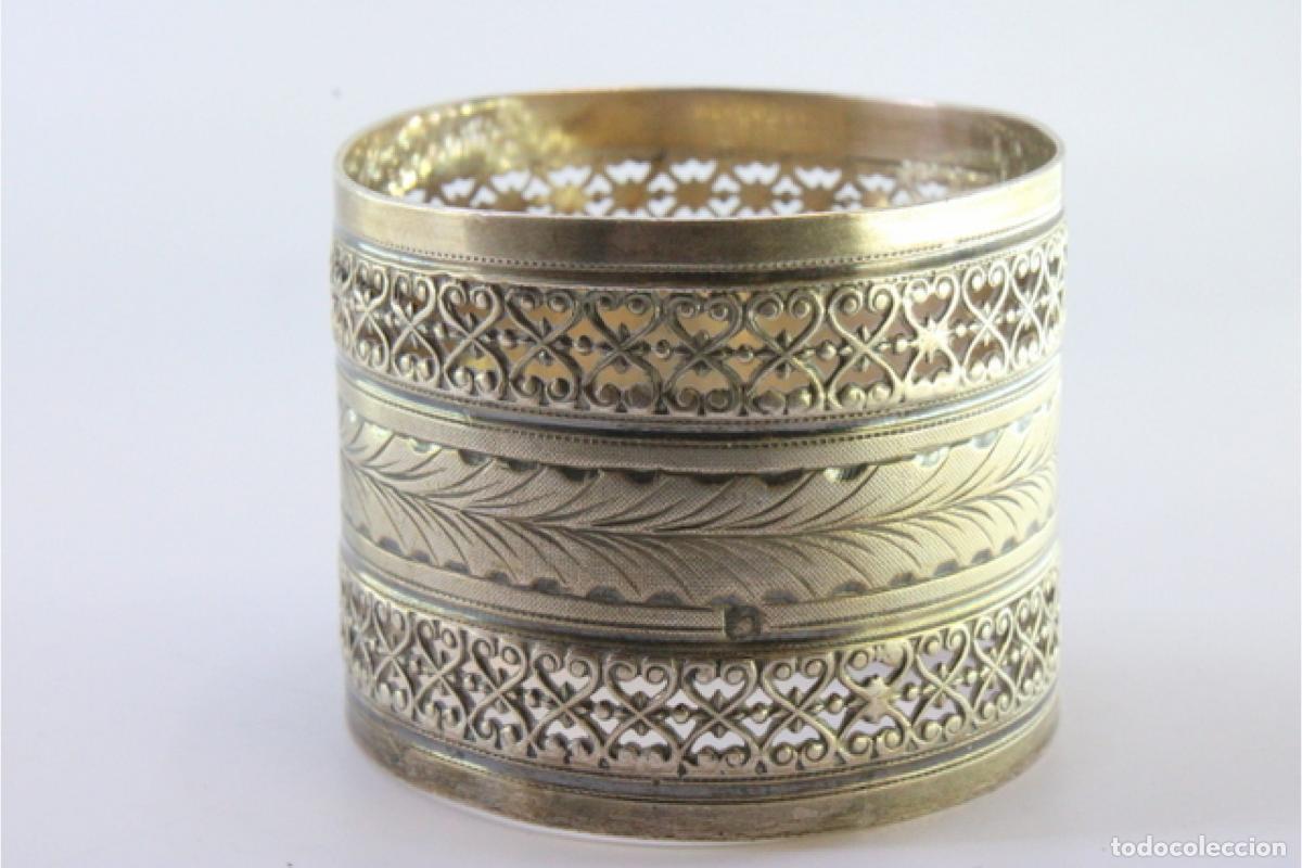 Antig&uuml;edades: Anillo para servilletas de plata - Foto 4