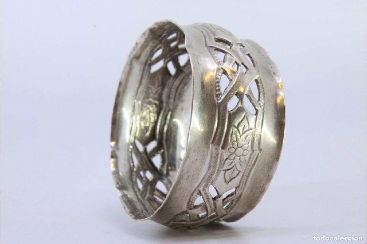Antig&uuml;edades: Anillo para servilletas de plata - Foto 2