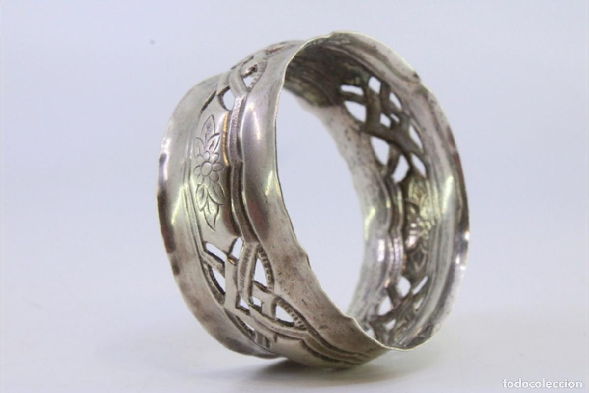 Antig&uuml;edades: Anillo para servilletas de plata - Foto 4