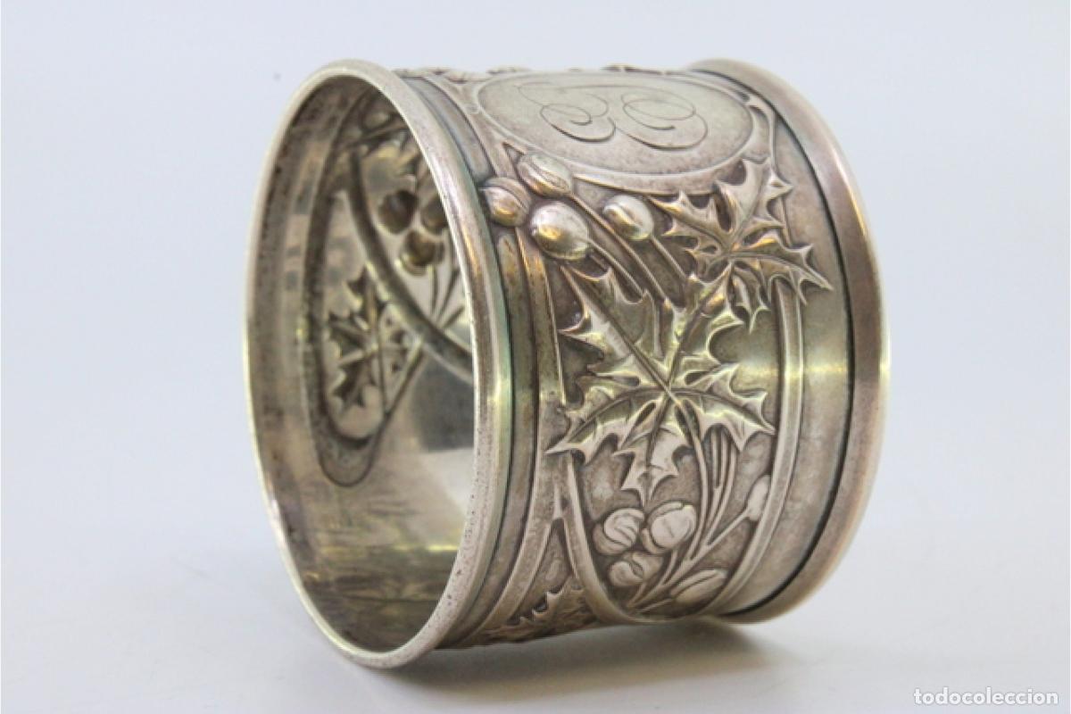 Antig&uuml;edades: Anillo para servilletas de plata - Foto 5