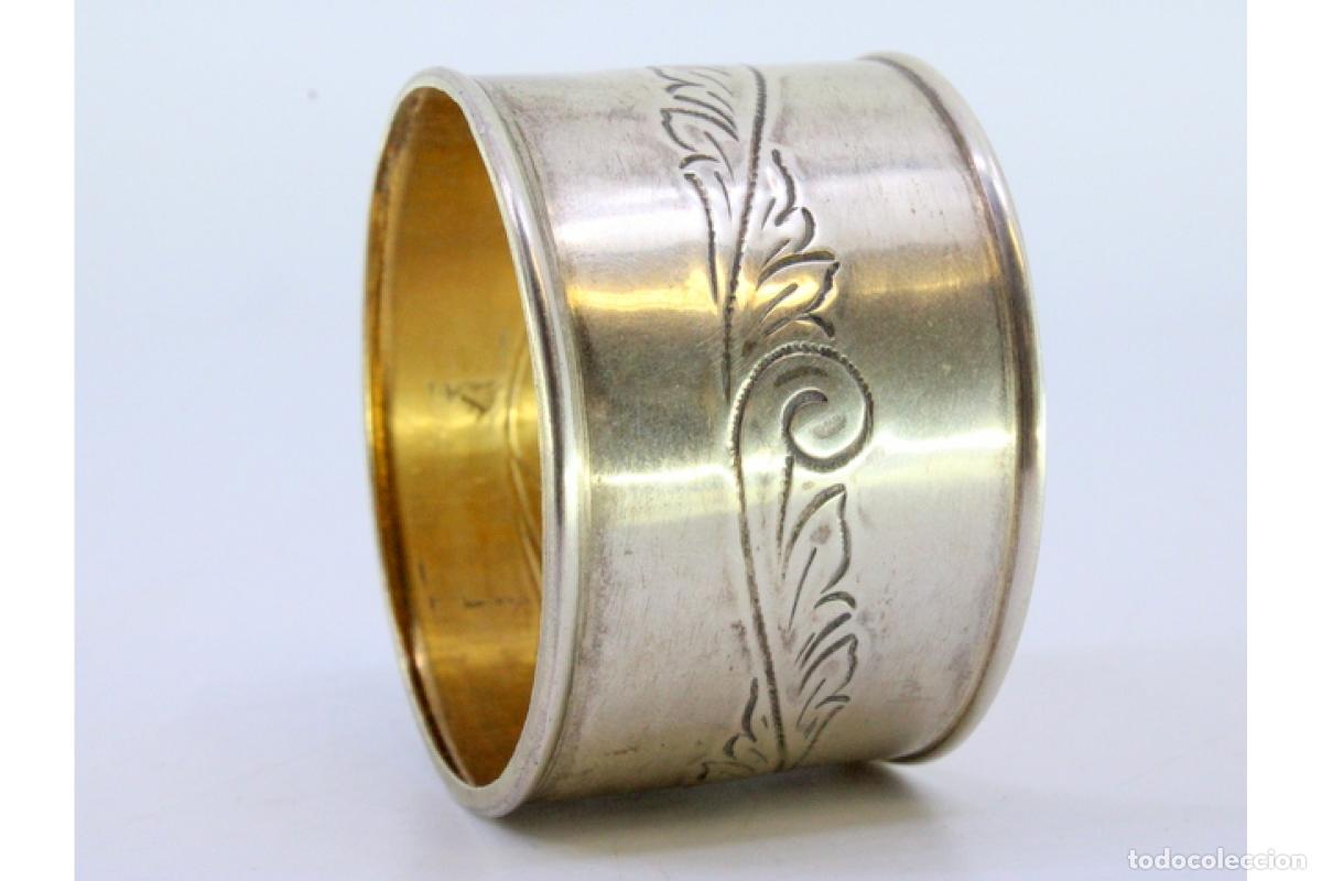 Antig&uuml;edades: Anillo para servilletas de plata - Foto 3