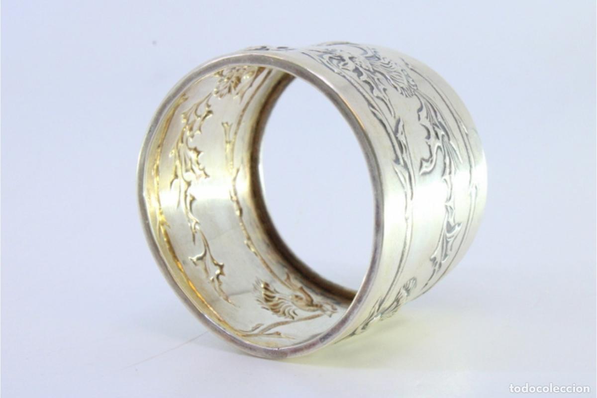 Antig&uuml;edades: Anillo para servilletas de plata - Foto 2