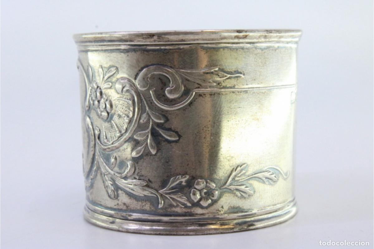Antig&uuml;edades: Anillo para servilletas de plata - Foto 2
