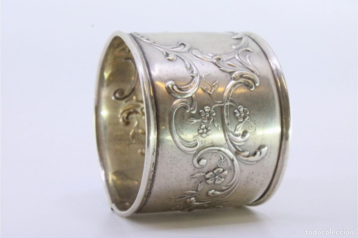 Antig&uuml;edades: Anillo para servilletas de plata - Foto 2