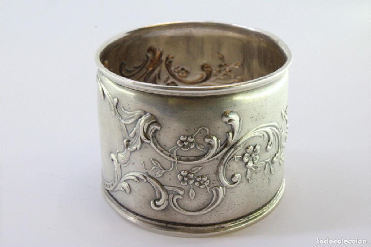 Antig&uuml;edades: Anillo para servilletas de plata - Foto 3