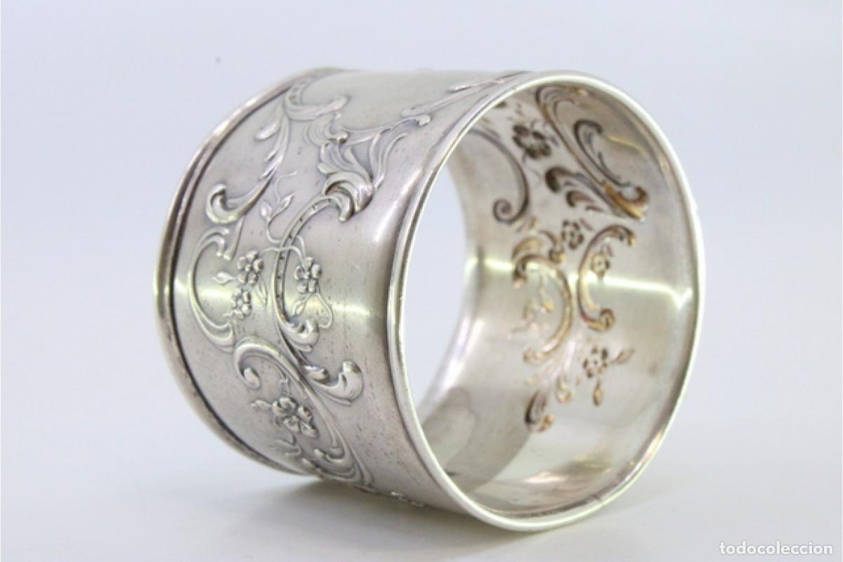 Antig&uuml;edades: Anillo para servilletas de plata - Foto 4