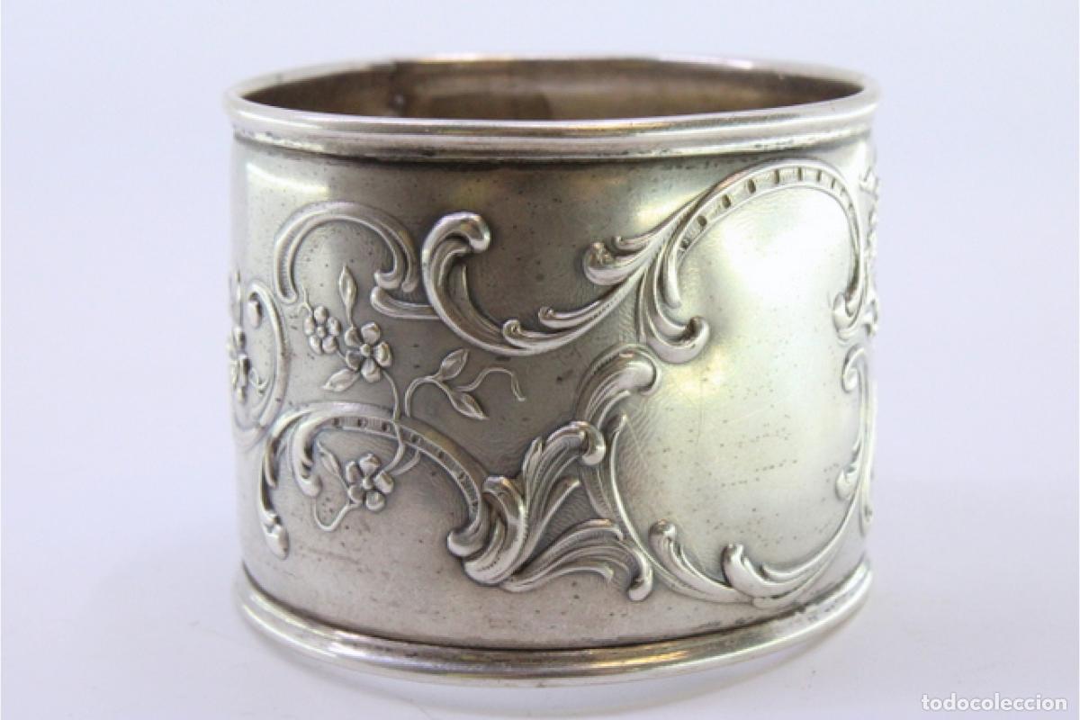 Antig&uuml;edades: Anillo para servilletas de plata - Foto 6