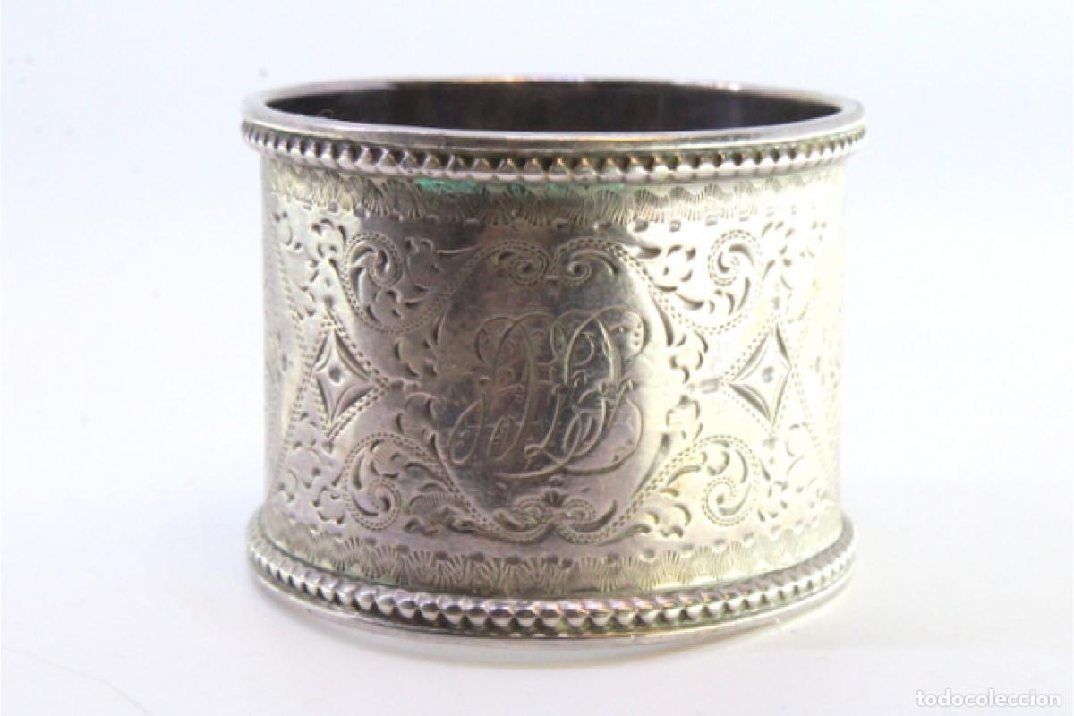 Antig&uuml;edades: Anillo para servilletas de plata - Foto 3