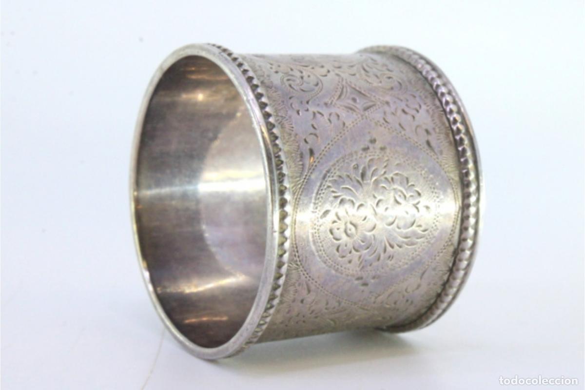 Antig&uuml;edades: Anillo para servilletas de plata - Foto 4
