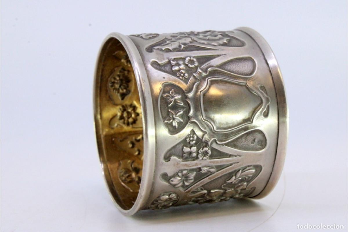Antig&uuml;edades: Anillo para servilletas de plata - Foto 4